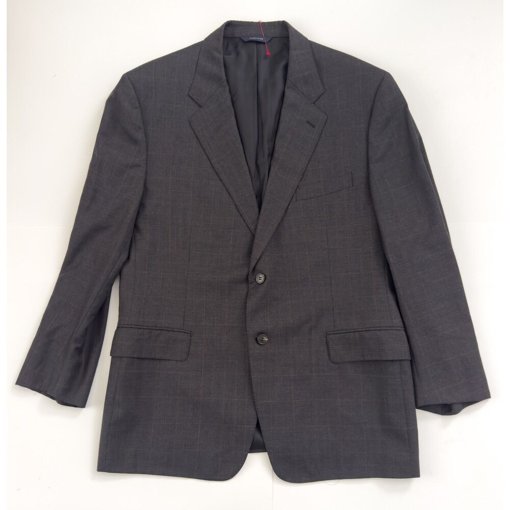 Brooks Brothers Golden Fleece Gray Men's Herringbone Wool 2 Piece Suit US 46